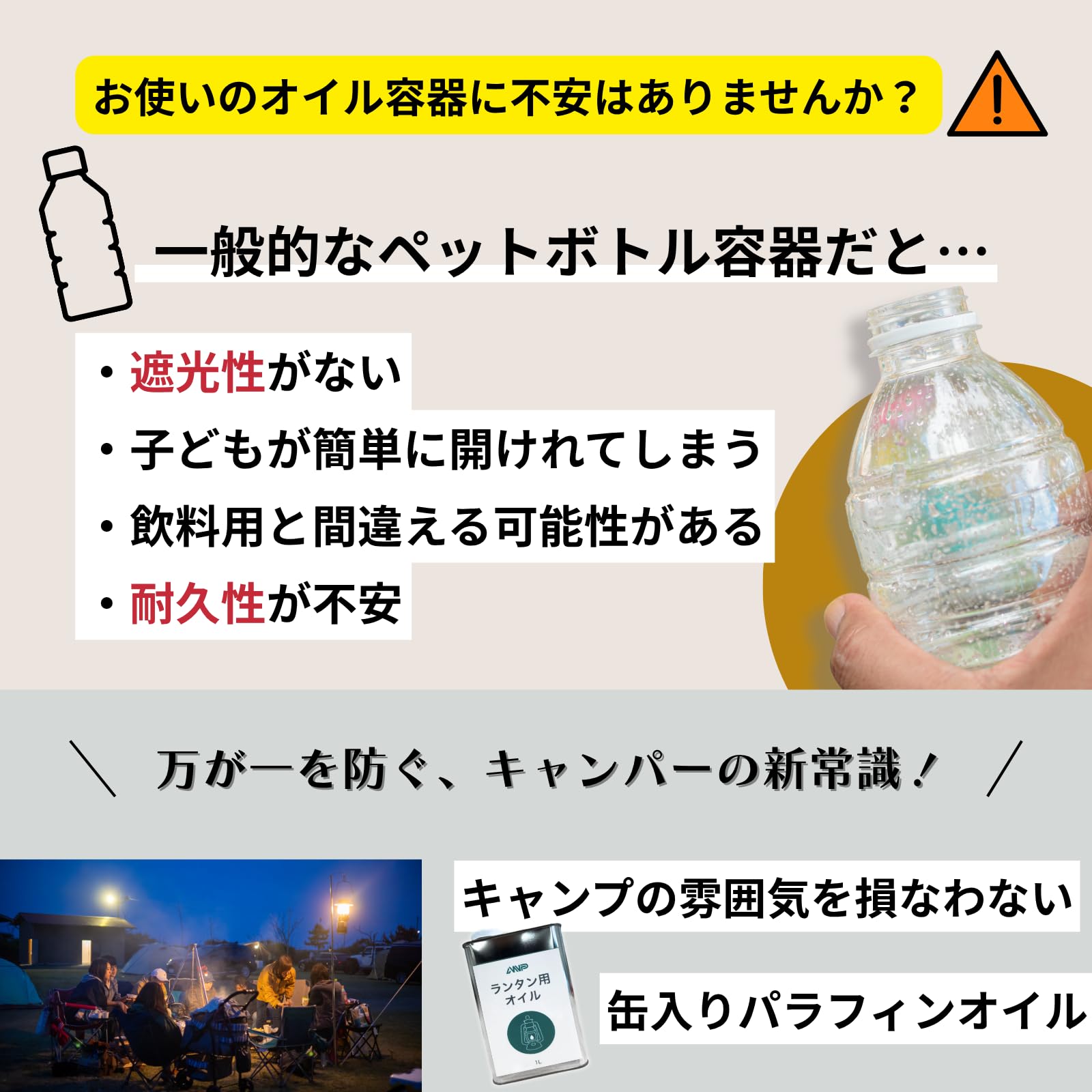 ANP ランタンオイル オイル容器の説明